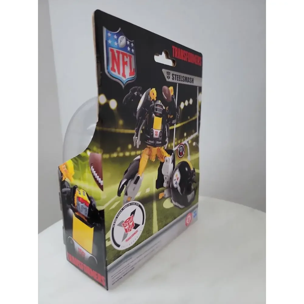 Transformers NFL Steelsmash Steelers Action Figure Helmet Hasbro New Sealed